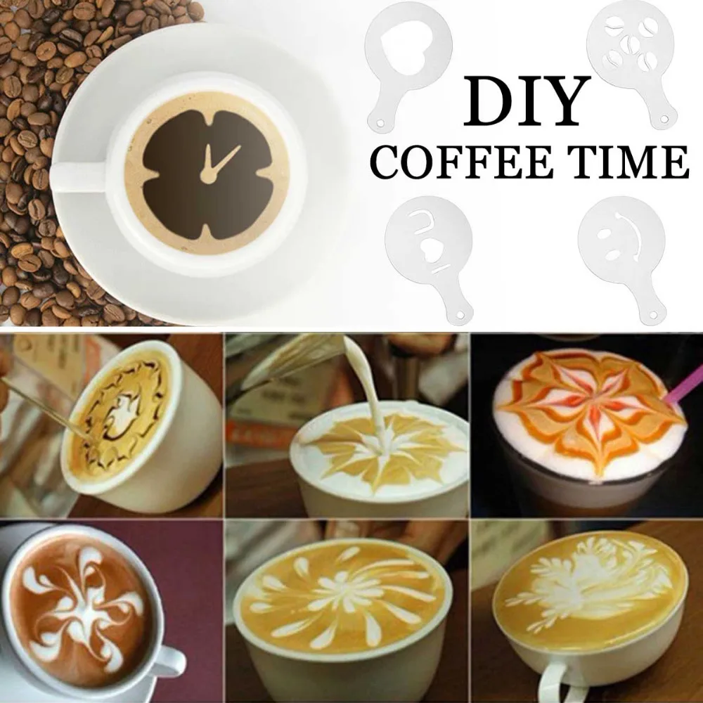 16 предмета кофейные трафареты для торта Barista Fancy Art инструменты кофе