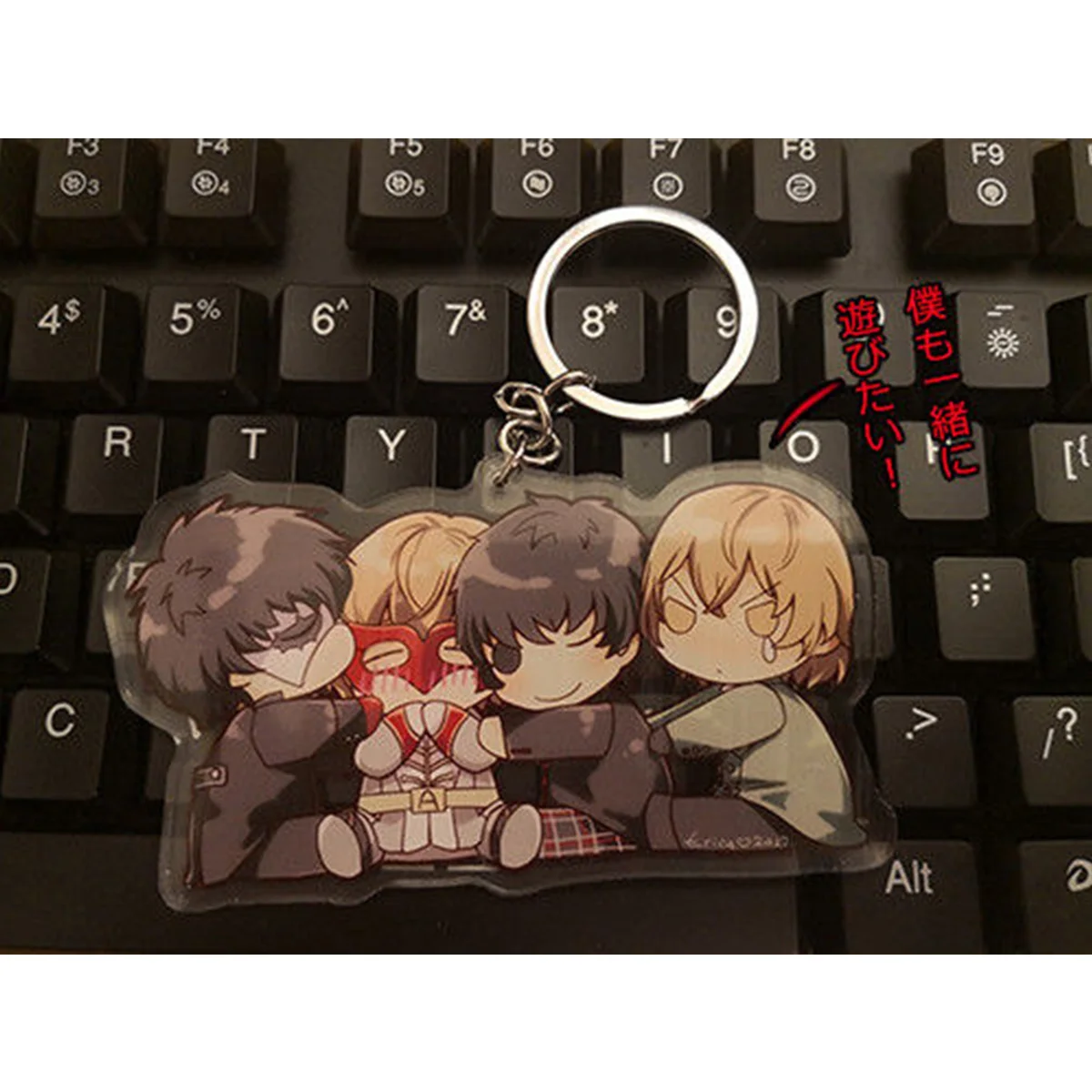 Аниме Persona 5 Crow Goro Akechi Джокер акриловый брелок с ремешком большой 10 см|Реквизит для