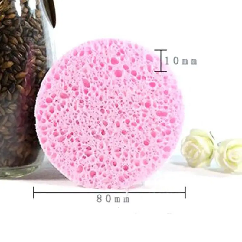 2 шт. натуральное дерево волокно для умывания лица очищающая губка Красота Макияж