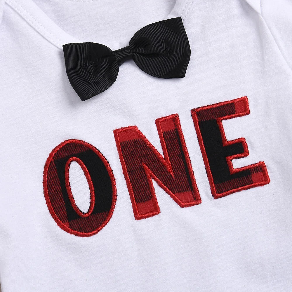 2 шт. для новорожденных модная одежда белый один письмо футболка ползунки +