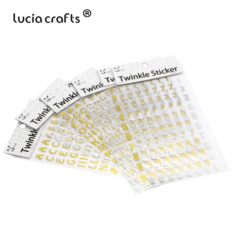 Lucia Crafts 3 sheets/lot 21.5*10cm Digital Letter Numbers Decor Sticker for Scrapbooking DIY I0402 | Дом и сад
