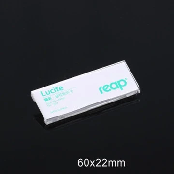 7310 60X22mm Акриловый держатель Pin-on для идентификационной Карты, идентификационная табличка для удостоверения личности, бирка для удостоверения личности, защитные значки, пластиковые значки для Конференции, значок на держателе - Цвет: 7310 60X22mm