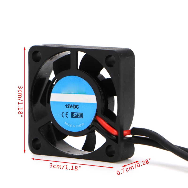 DC 5 V/12 V 30*30*7 мм Ювелирные наборы с маленьким 2Pin бесщеточный 2-провод 3007S осевой кулер вентилятор охлаждения