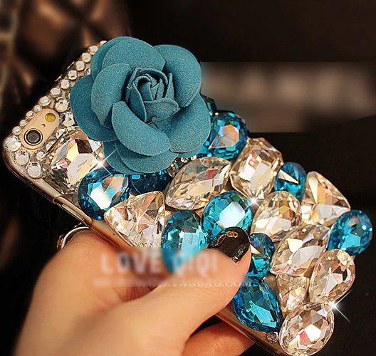Горячий цветок DIY ошейник украшенный фальшивыми алмазами Bling Fundas чехол для Samsung
