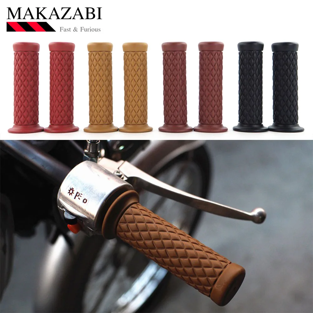 Новые винтажные мотоциклетные ручки Cafe Racer с резиновой ручкой 7/8 дюйма 22 мм для CG125