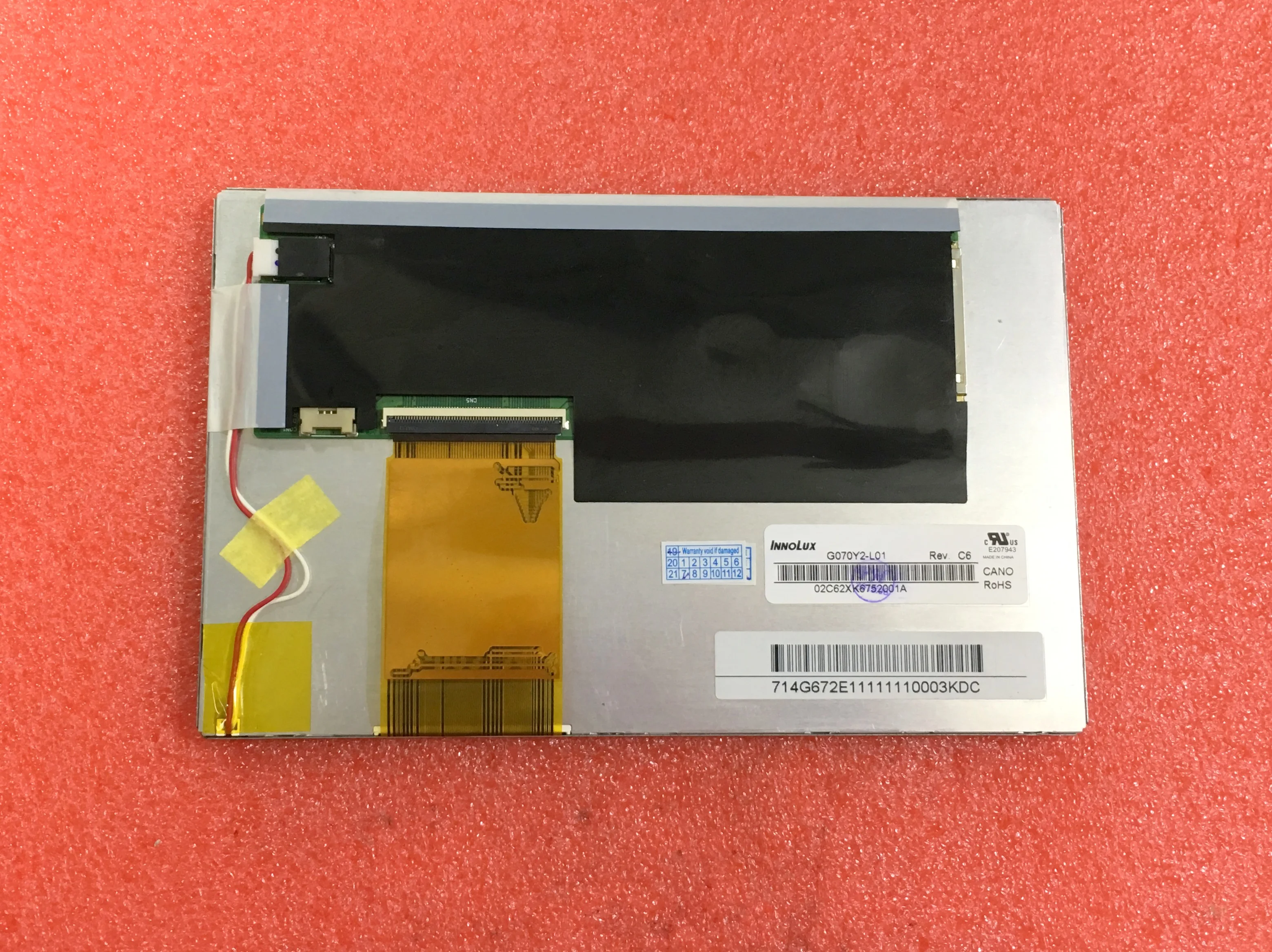 Original G070Y2-L01 7&quot 800*480 LCD Screen Display Panel G070Y2L01 G070Y2 L01 | Электронные компоненты и