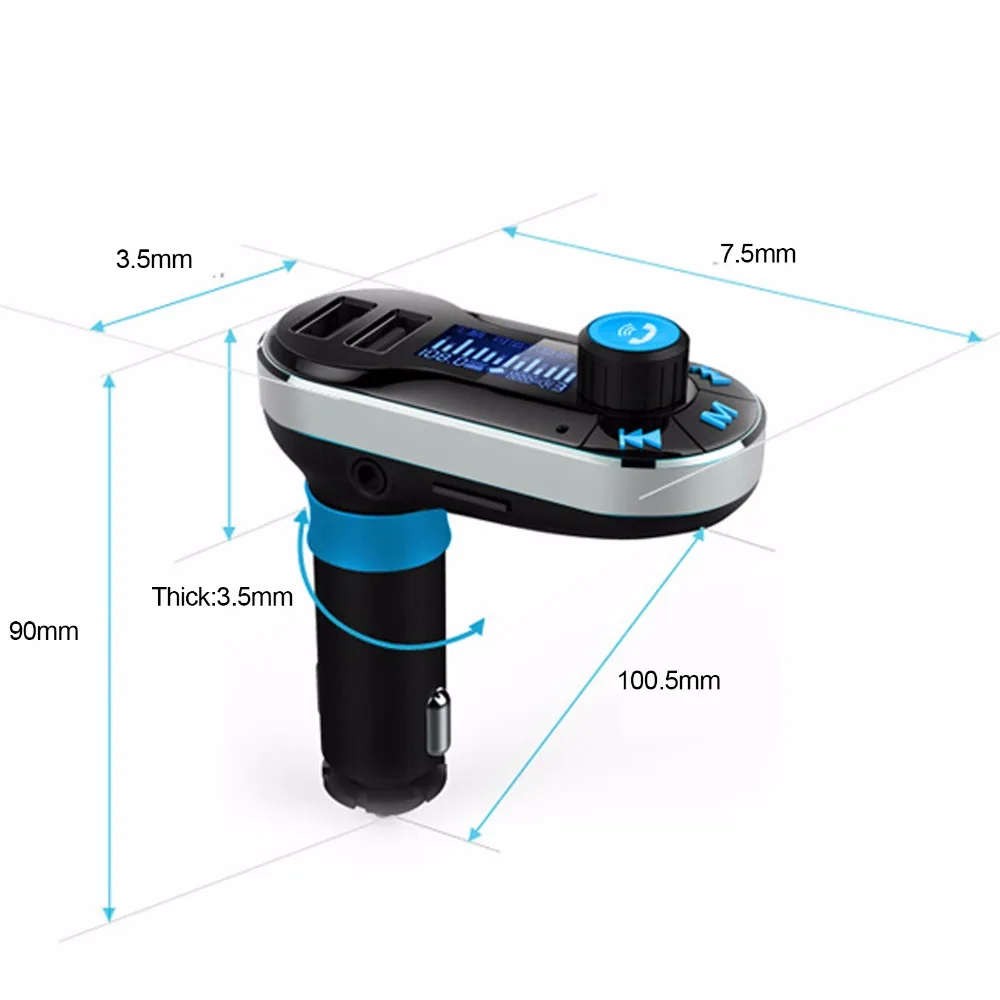 Buyee автомобиль громкой связи Bluetooth Car Kit fm передатчик USB Зарядное устройство аудио