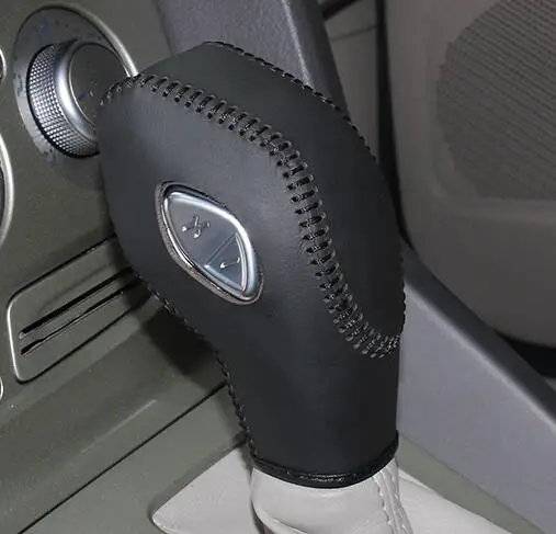 Чехол ppc из натуральной кожи для Ford Focus KUGA, 2012 год, автомобильный чехол на ручку переключения передач, крышка ручки переключения передач - Название цвета: Зеленый