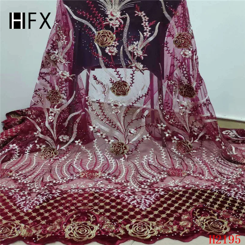 HFX 2019 новейшая популярная французская кружевная ткань высокое качество