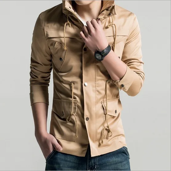 jaqueta masculina 2018 New Metrosexual Man Double Trade Solid Blazer Men's Jacket black Long Sleeve men Coat Dropshipping | Мужская