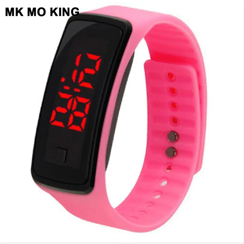 Пара подарков спортивные светодиодные электронные цифровые часы силиконовые