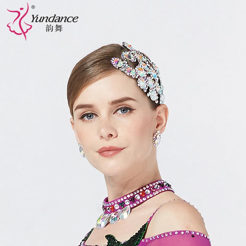 Женский современный головной убор для танцев аксессуары латинских с цветочным