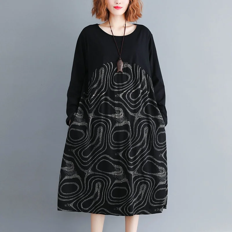 Женское платье модель сезона лето-осень 2019 года винтажное женское 4Xl 5Xl 6Xl в стиле