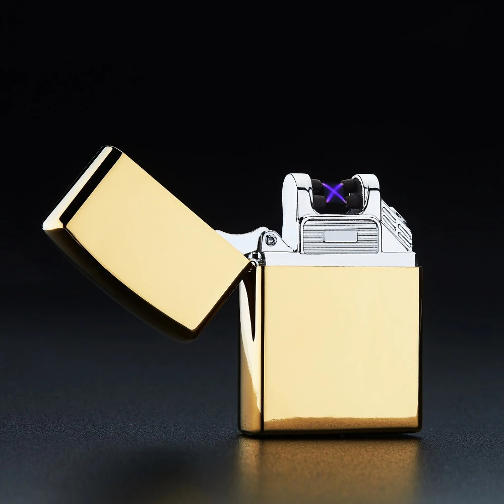 Электронная сигарета encendedor с двойной пульсирующей дугой usb плазменная Зажигалка