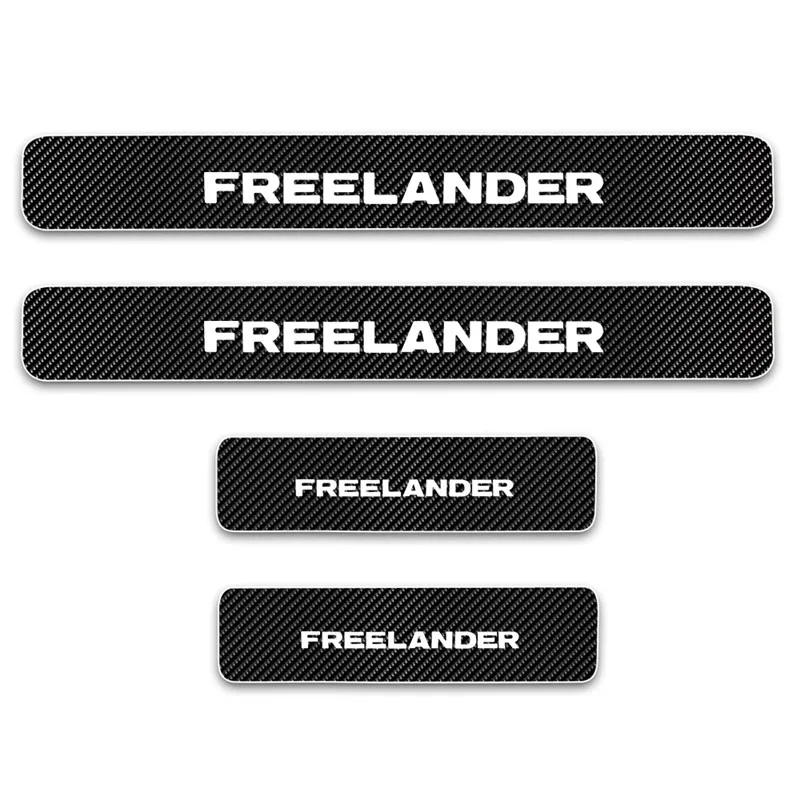 

Car Door Sill Scuff Plate Door Threshold For Land Rover Freelander Car Carbon Fiber Vinyl Sticker Car Accessories 4PCS