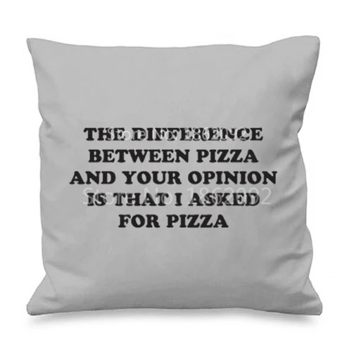Новинка чехол для диванной подушки со слоганом пиццы забавный Модный Tumblr Swag с
