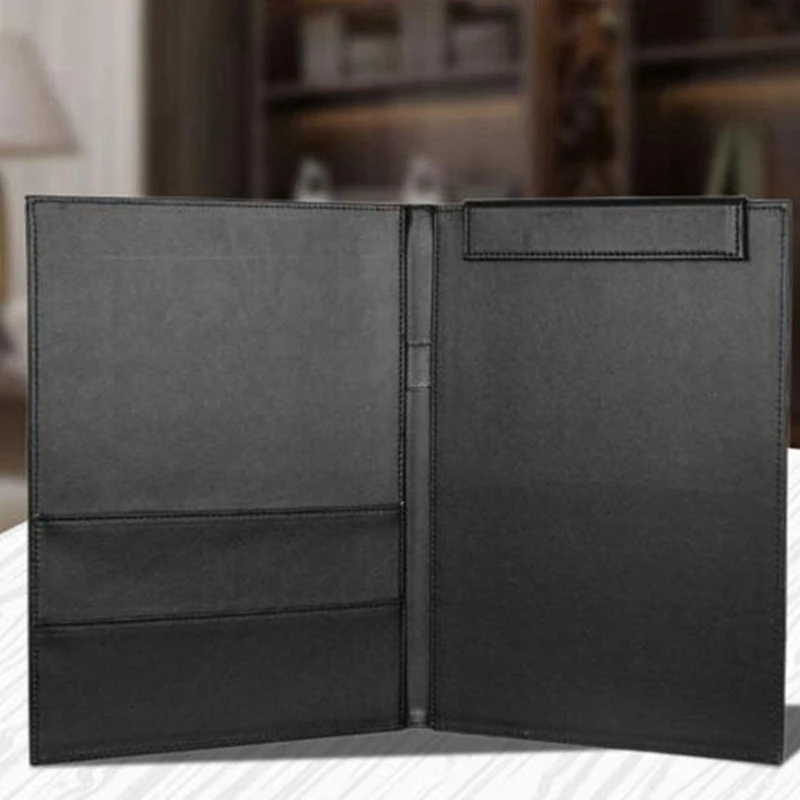 Pu Leather A4 Writing Clipboard Business Notepad Clip Boards Meeting Conference Document Organizer File Folders Paper Resume S | Канцтовары