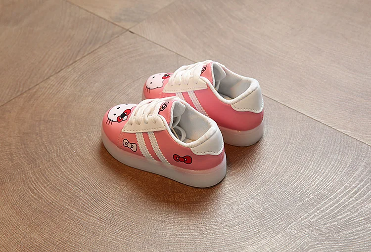 1-2-3 Years Baby Kids Shoes With Light LED Girls Sneakers Spring Autumn Sport Cartoon Glowing Casual Running | Детская одежда и