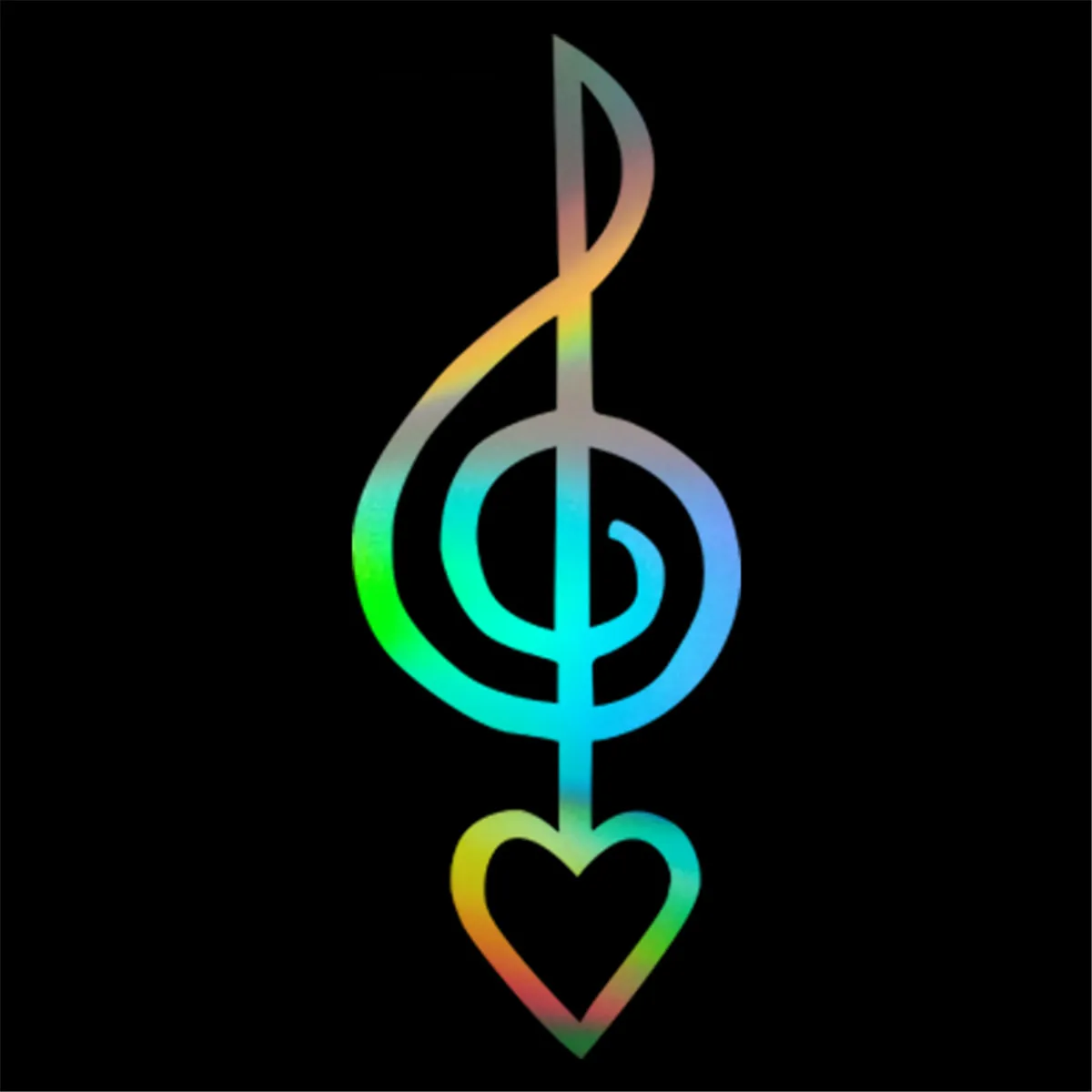 

G Clef Heart Music Note Wall Stickers Car Window Door Vinyl Decal Removable