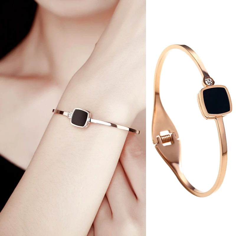 Браслеты-манжеты и браслеты браслет из титановой стали изысканные модные