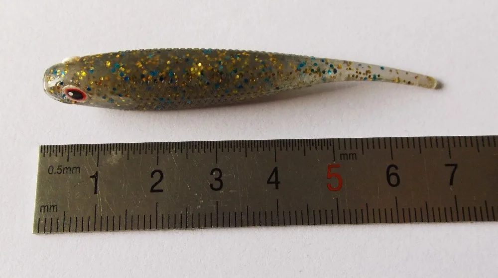 ESFISHING приманки для рыбалки I Glossy Shad 10 шт. 70 мм 3D глаза реалистичные мягкие приманки для ловли окуня форели щуки