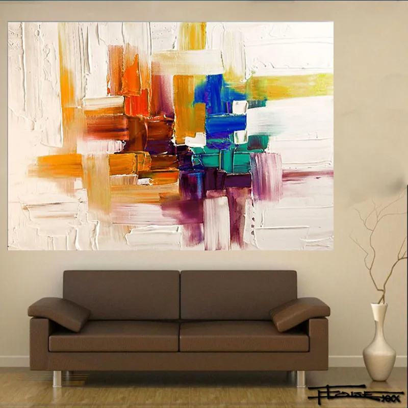 Ручная роспись на холсте модерн абстрактные Цвета Палитра художественная