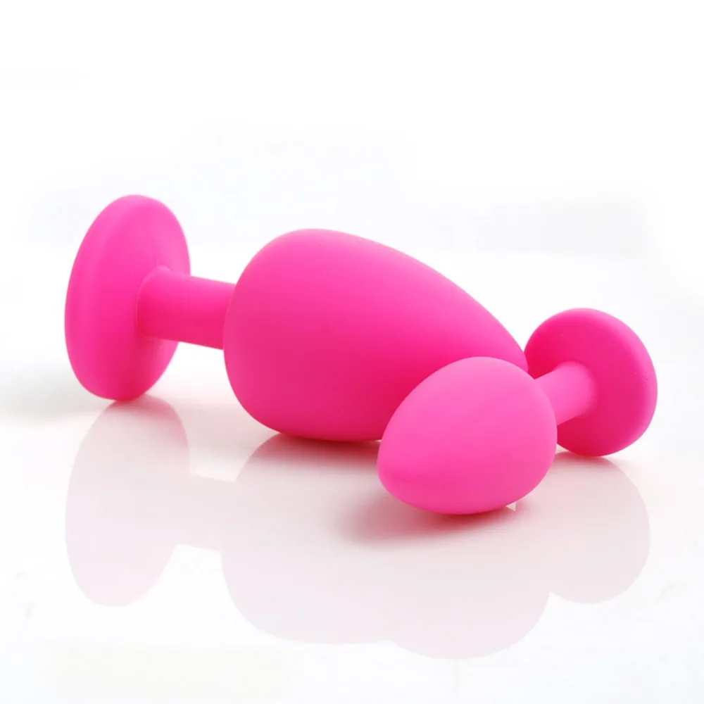 Новая силиконовая Анальная пробка суппозиторий стимуляция драгоценных камней