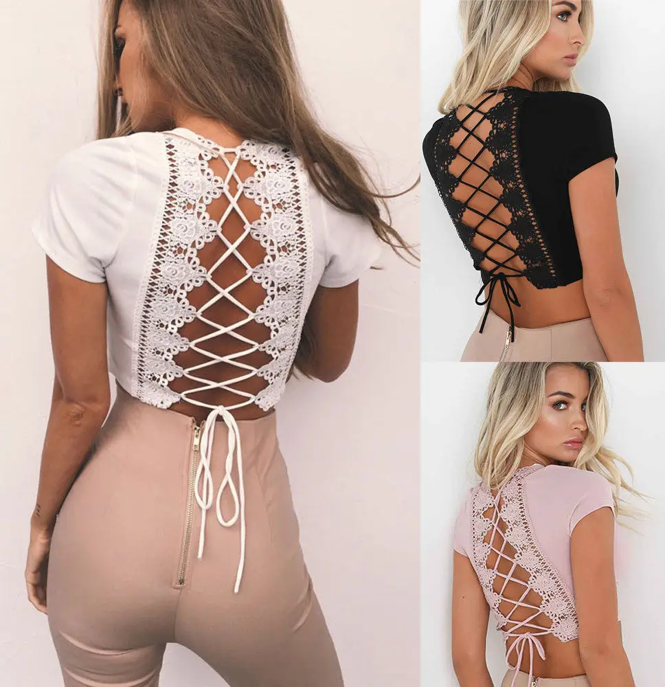 Женская футболка облегающая с глубоким треугольным вырезом 2017 | одежда