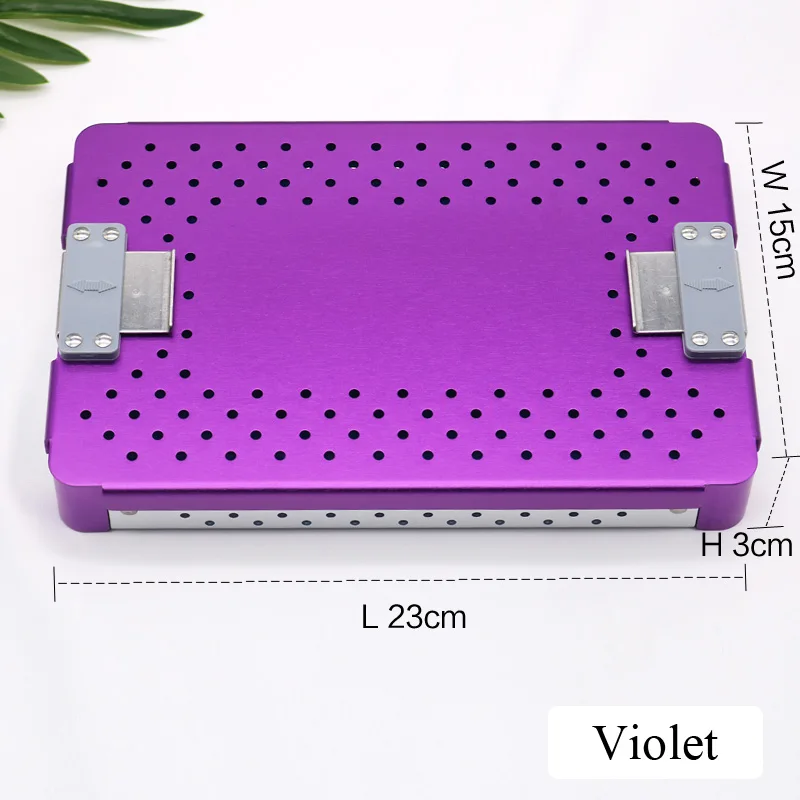 violet Хирургическая коробка для стерилизации из алюминиевого сплава может стерилизовать офтальмологические инструменты под высокой температурой и высоким давлением - Цвет: violet