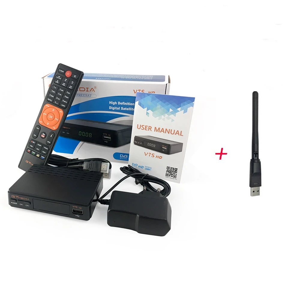 ТВ приемник Gtmedia v7s hd цифровой приемник Европа Cline Full 1080P DVB-S2 V7S HD USB wifi декодер ТВ коробка