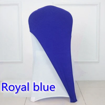 Королевский синий цвет спандекс крышка стула лайкра половина Свадебная