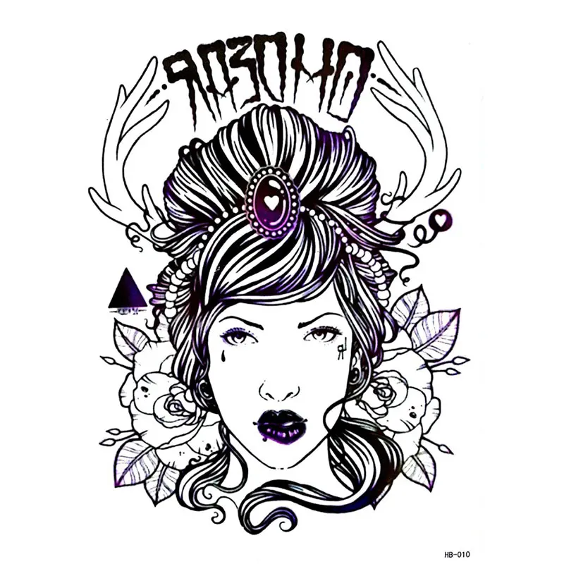 Тату-наклейки на рукава с рисунком больших девушек для женщин мужчин тотем