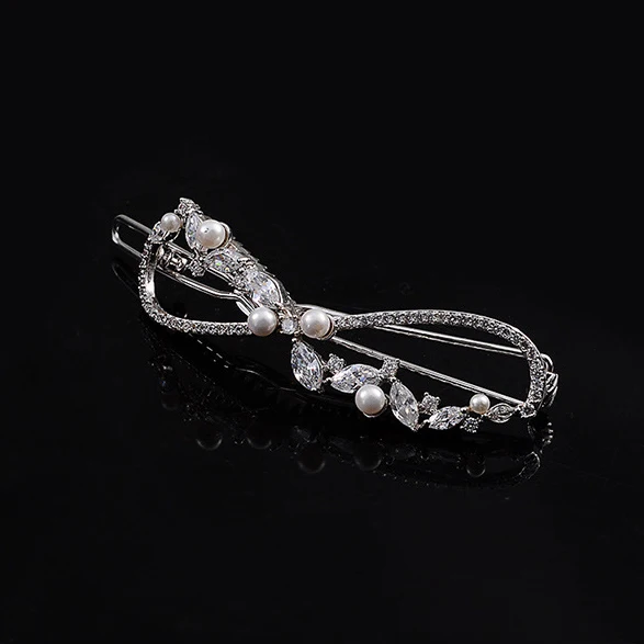 Высококачественная шпилька с микро инкрустацией из циркона класса 3A|hairpin| |
