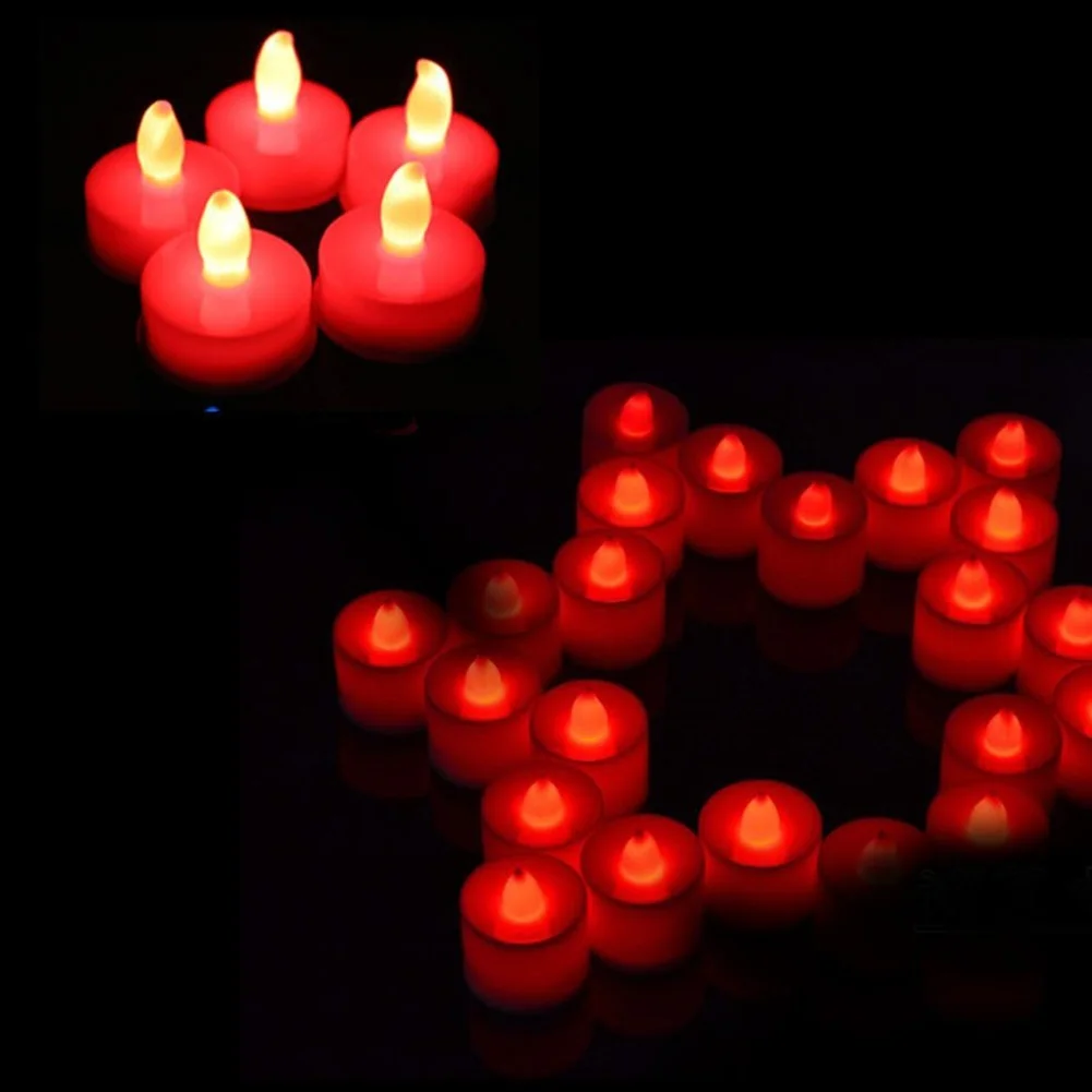 10 шт. Светодиодная свеча дневная беспламенная Мерцающая светодиодная чайная