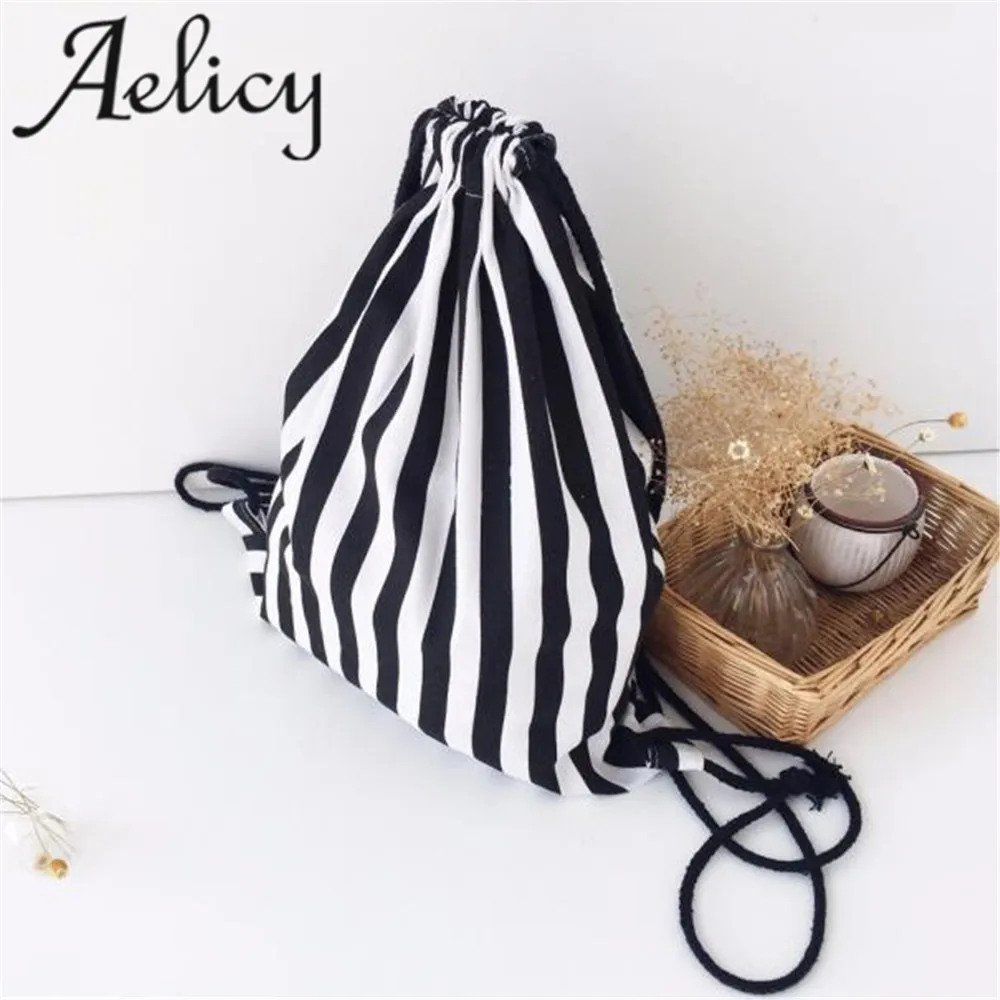 Женская и мужская сумка Aelicy 2018 Полиэстеровый рюкзак унисекс с 3D полосками на