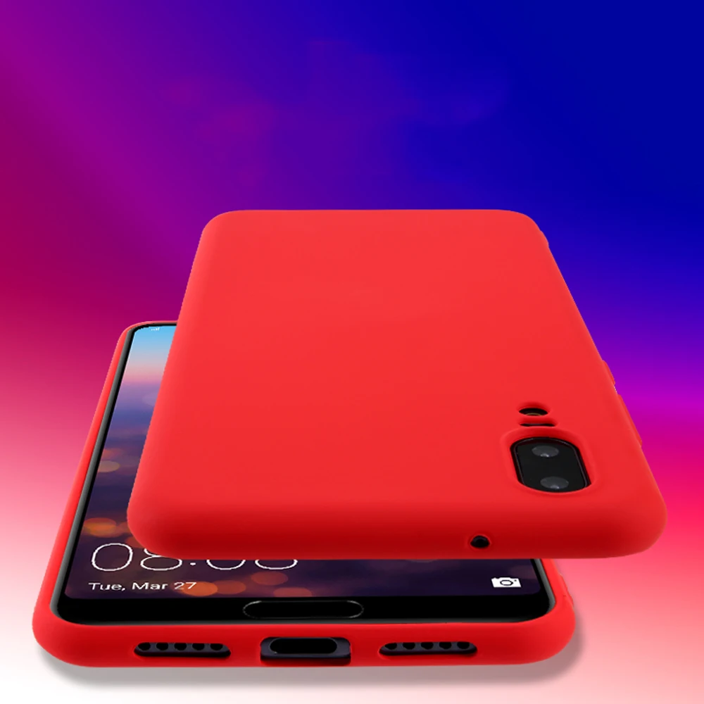 Original Liquid Silicone Case For Huawei P30 Pro Soft Gel Rubber Phone Cover Protective P20 Lite Nova 3E 4E Capa | Мобильные