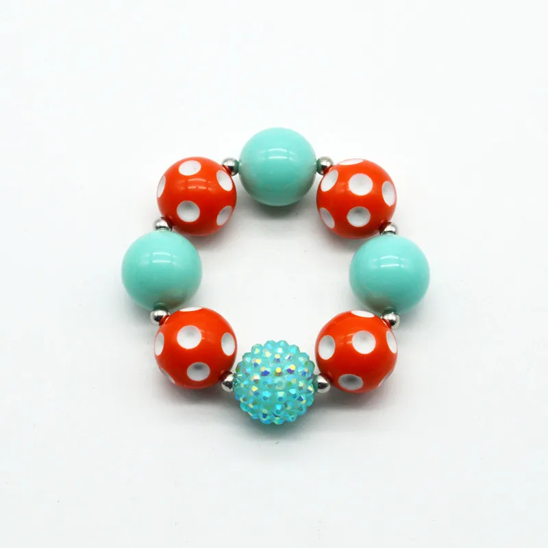 

wholesale 5PCS Latest Style Children Chunky Bubblegum Beads Bracelet Princess Jewelry Accessories