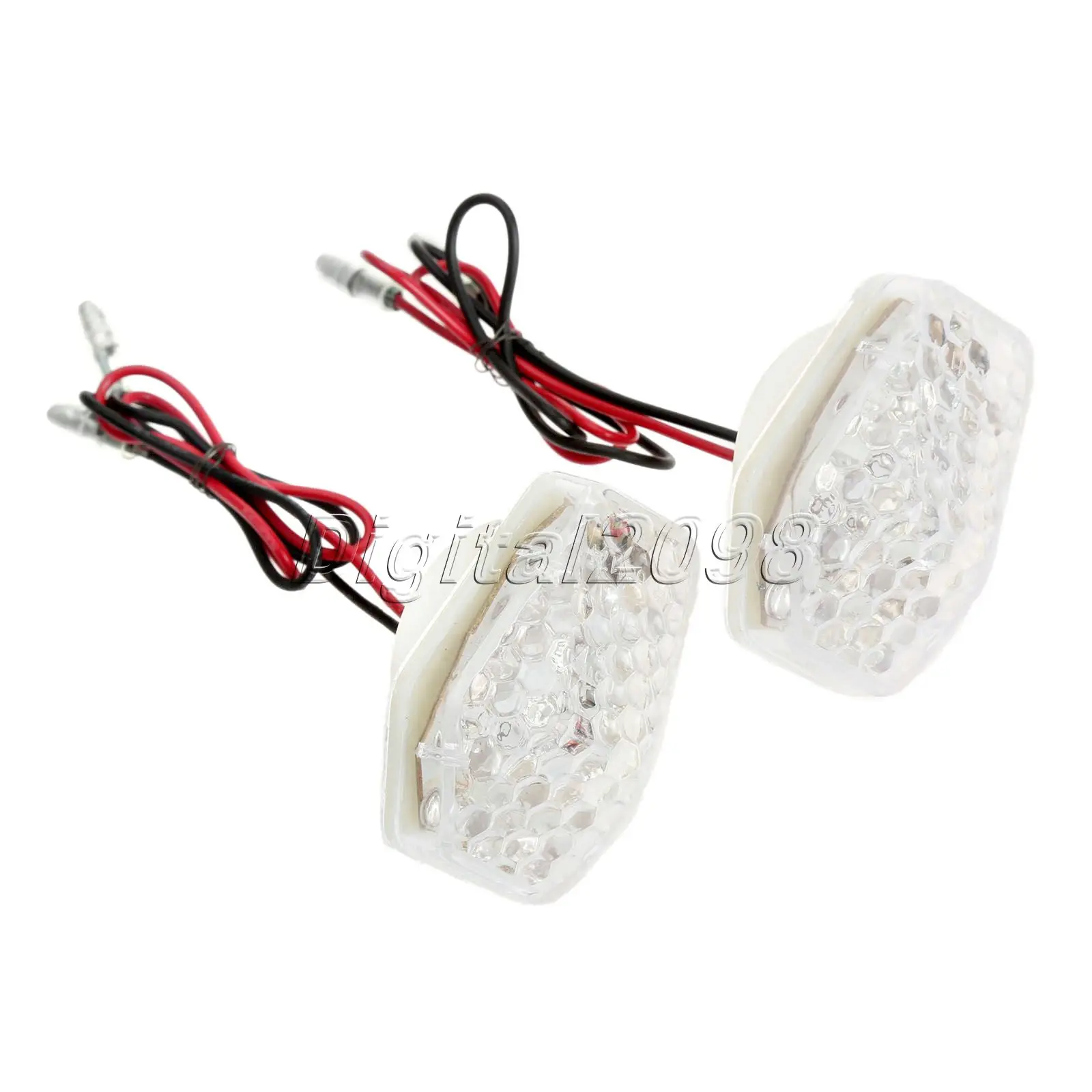 Yetaha 2x Motorcycle LED Turn Signal Indicators Light Lamp Universal Motorbike Bulb For Suzuki GSXR 600 1000 Moto Accessories |