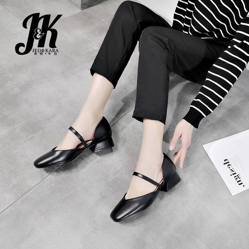 JK Mary Janes/женские туфли-лодочки на толстом каблуке средней высоты с квадратным