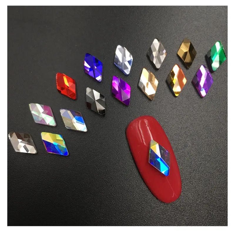 

Flat bottom diamond color diamond 20 nails shaking sound with the same paragraph net red shaped diamond color multi-section