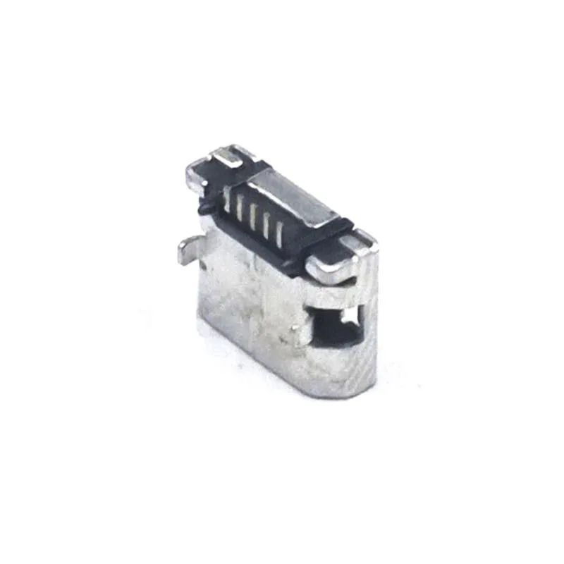 50 шт./лот плоский край 5 контактов тип B разъем Micro USB гнездо Плоский порт для Samsung