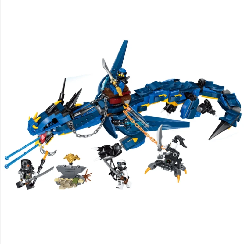 Новый гроза Дракон Phantom Ninjaly мех 31186 Dragon детский сборный строительный блок игрушка
