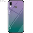 Для Huawei P Smart, 2019, чехол, ультра тонкий, градиентный, закаленное стекло, Жесткий Чехол, мягкий, ТПУ, силикон, рамка, чехол для Huawei Honor 10 lite