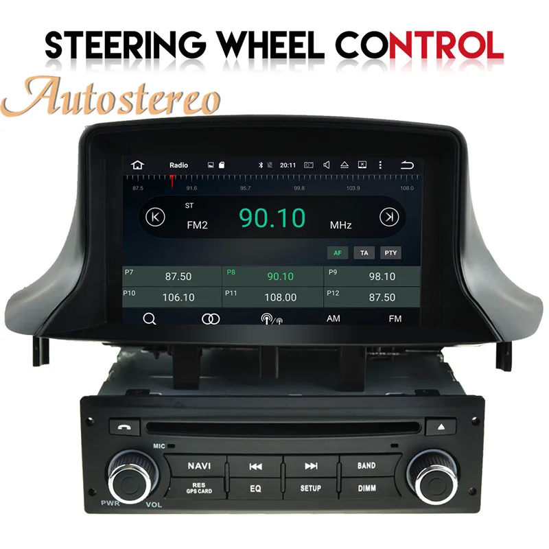 Автостерео Android9 Автомобильная магнитола DVD CD плеер для Renault Megane 3 Fluence gps навигация головное устройство магнитофон 4 Гб