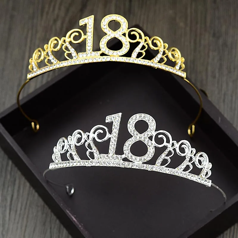 FORSEVEN Fashion Hollow Tiaras Crown Hair Accessories Women Girls 18 Birthday Hairband Headwear Cake Baking Jewelry Decoration | Украшения