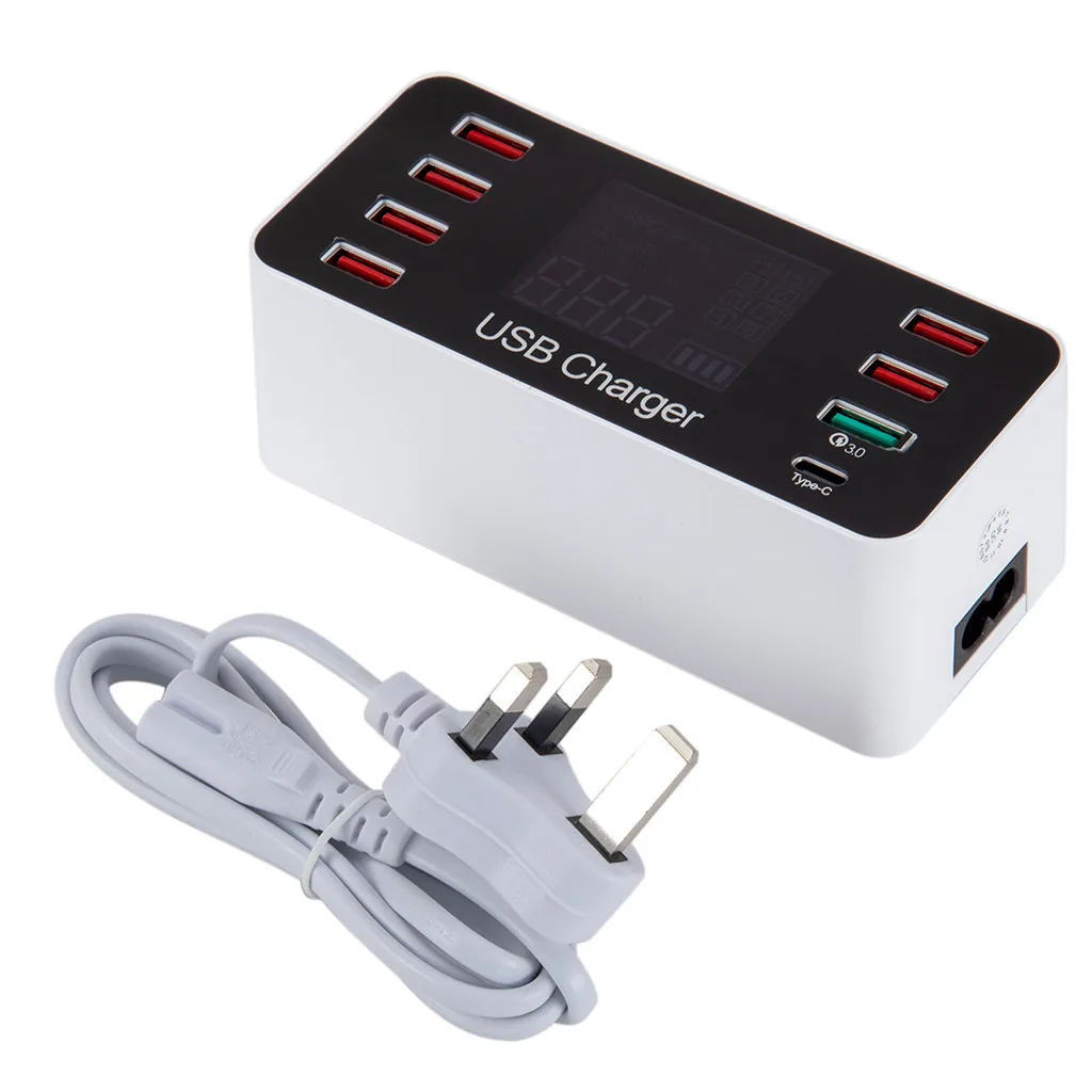 Зарядное устройство CARPRIE для быстрой зарядки с 8 портами Usb + концентратор Type C 40 Вт