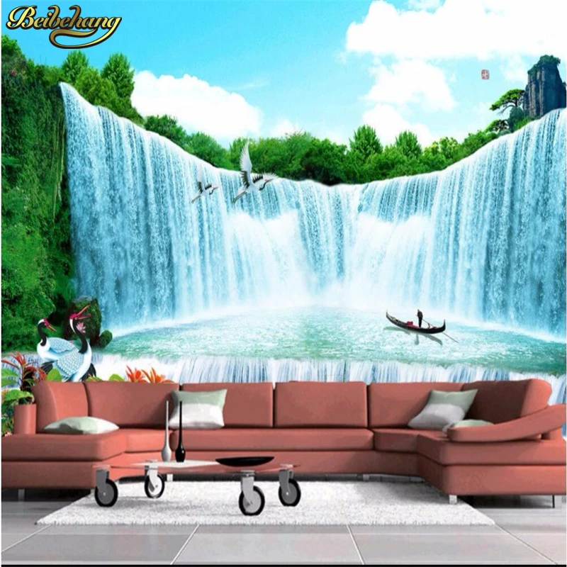 

beibehang Custom photo wallpapers for Living TV office waterfall landscape wallpaper for bedroom walls large murals wall paper