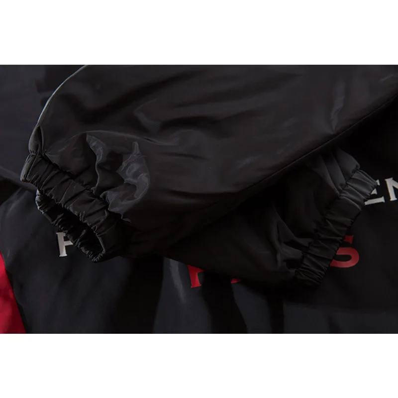 

Aolamegs Jackets Men Letter Patchwork Thick Jacket Tracksuit Coats Hip Hop Stand Hat Detachable Male Windbreaker Streetwear