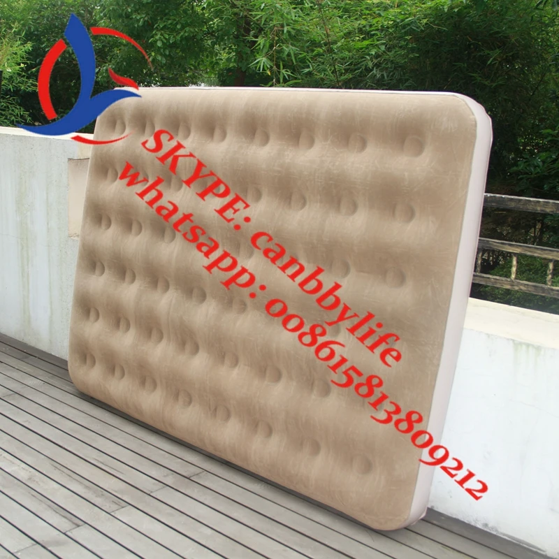 Двойной плюс портативный надувной матрас с сумкой для переноски кемпинга