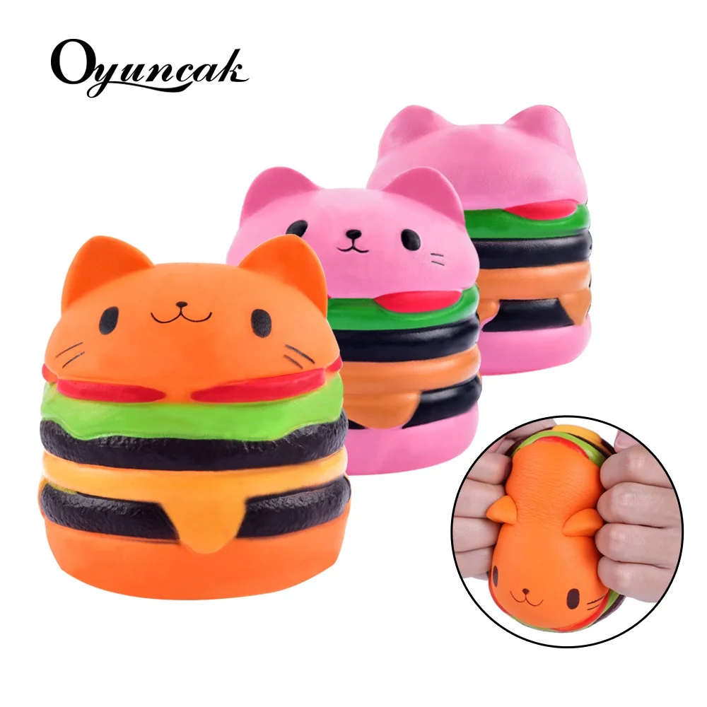 Oyuncak Новинка кляп игрушечные лошадки мясистый гамбургер кошка замедлить рост